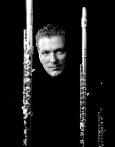 Carlton Vickers With His Flutes